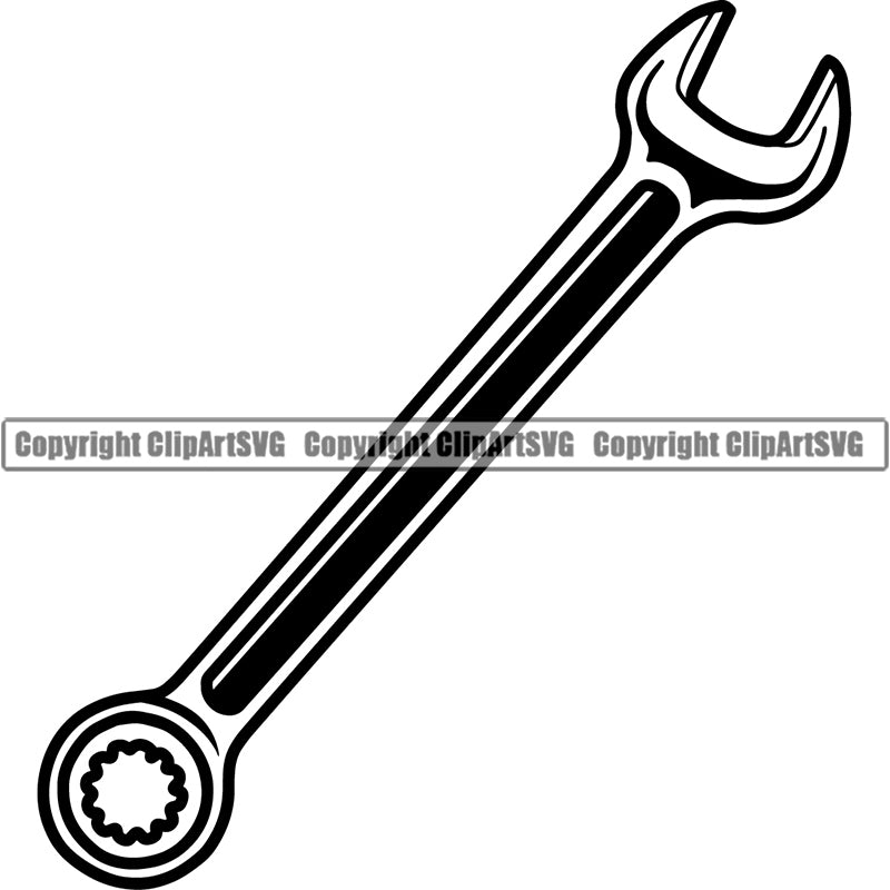 Occupation Construction Logo Tools Wrench Building Repair Service Architect Draftsman Compass ClipArt SVG
