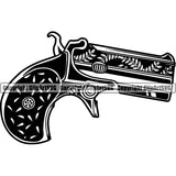 Occupation Cowboy Gun Pistol Two Shooter ClipArt SVG