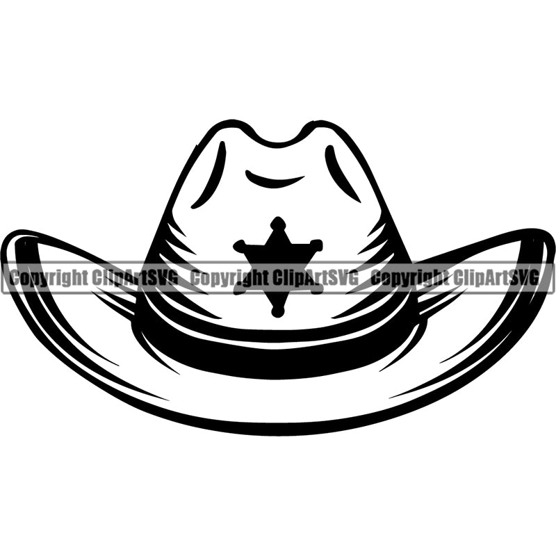 Occupation Cowboy Hat ClipArt SVG