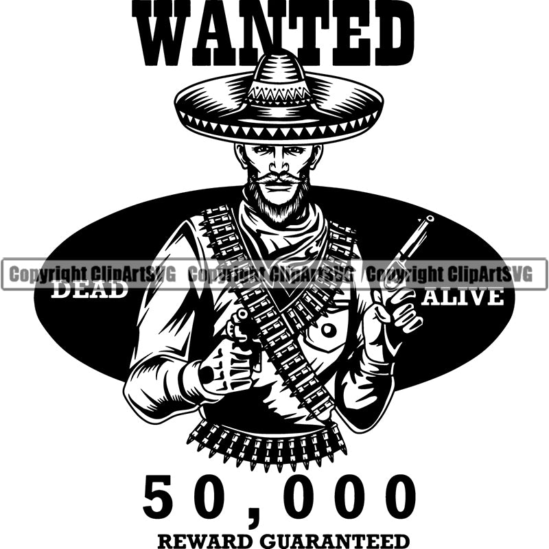 Occupation Cowboy Logo Bandit Outlaw ClipArt SVG