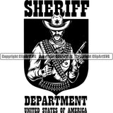 Occupation Cowboy Logo Sheriff ClipArt SVG