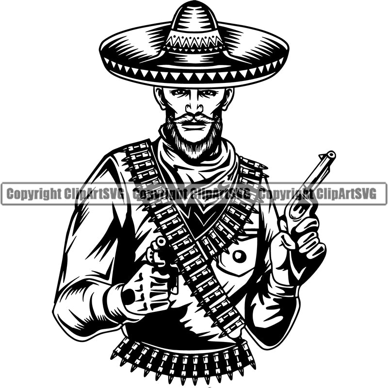 Occupation Cowboy Bandit Outlaw ClipArt SVG