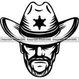 Occupation Cowboy Sheriff ClipArt SVG