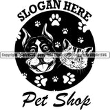 Dog Groomer Slogan Pet Shop ClipArt SVG