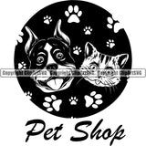 Dog Groomer Slogan Pet Shop ClipArt SVG