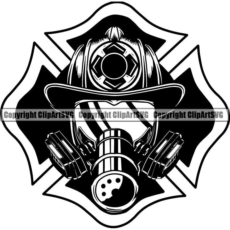 Firefighting Firefight Firefighter Fire Fight Emblem Badge Logo ClipArt SVG