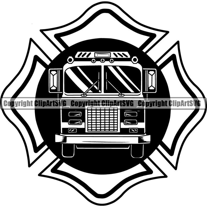 Firefighting Firefight Firefighter Fire Fight Emblem Badge Logo ClipArt SVG