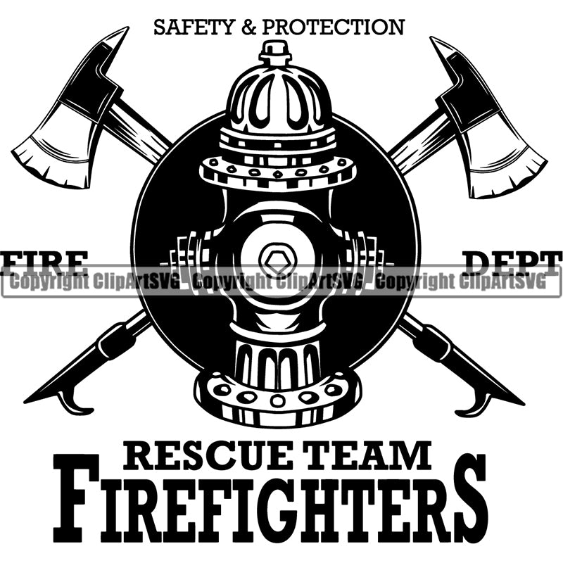 Firefighting Firefight Firefighter Fire Fight Emblem Badge Logo ClipArt SVG