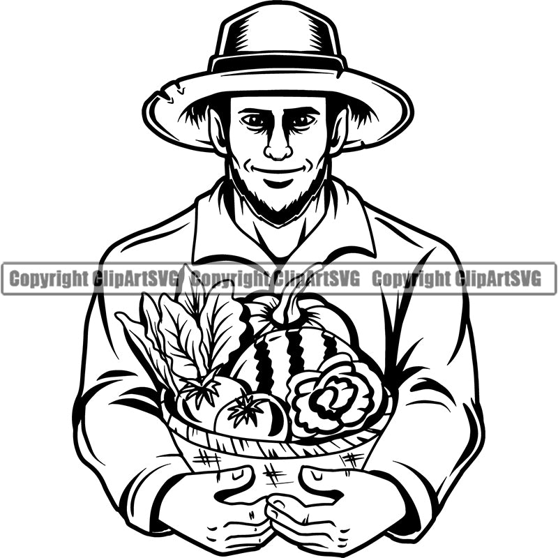 Occupation Gardening Gardner Male Green Thumb Plant ClipArt SVG