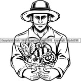 Occupation Gardening Gardner Male Green Thumb Plant ClipArt SVG