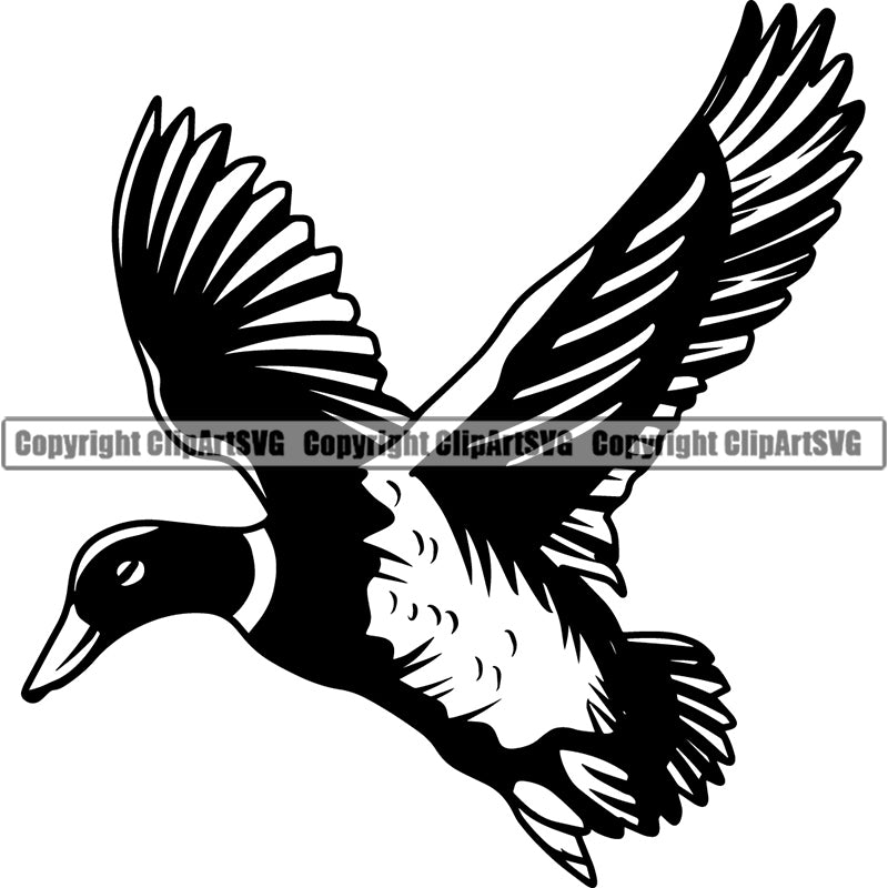 Occupation Sports Game Hunting Duck ClipArt SVG
