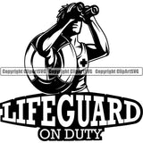 Occupation Lifeguard Logo Rescue Water Swim Swimming Safety ClipArt SVG