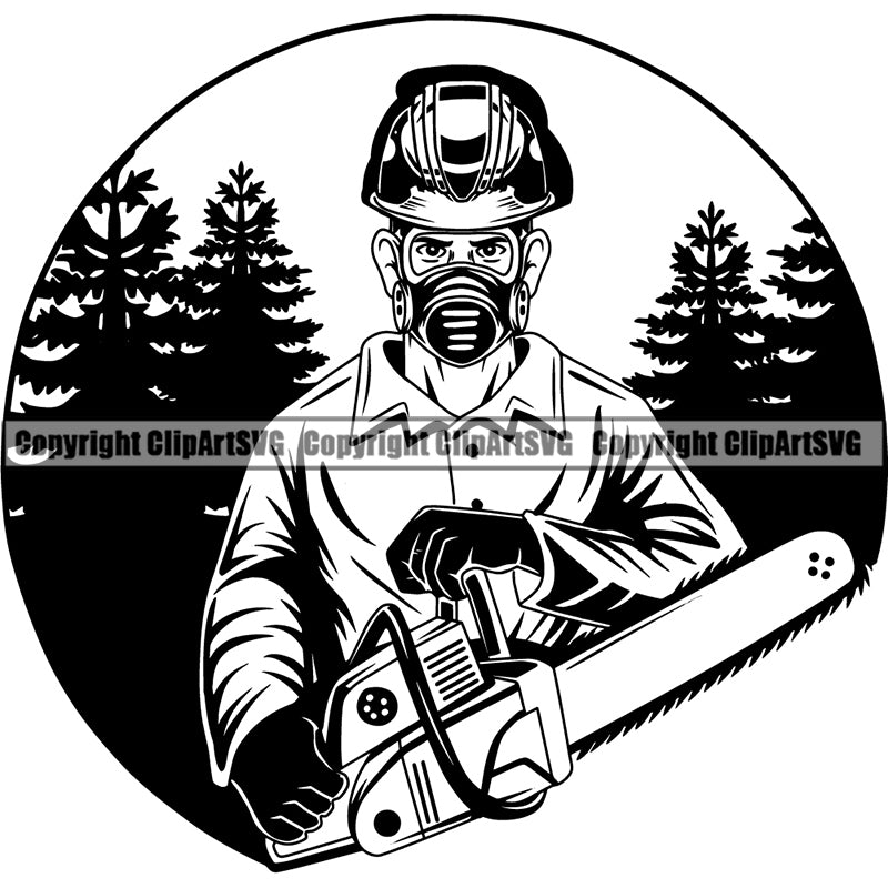 Occupation Lumberjack Construction Woodworking Carpenter Lumberjack Axe ClipArt SVG