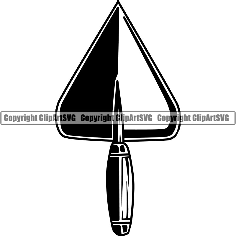 Mason Trowel Tool Concrete Brick Building Repair Service Spade ClipArt SVG