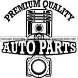 Mechanic Logo Auto Parts Engine Piston ClipArt SVG