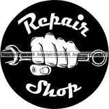 Mechanic Logo Auto Parts Shop ClipArt SVG