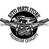 Mechanic Logo Auto Parts Shop ClipArt SVG