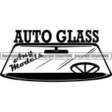 Mechanic Logo Auto Glass Shop ClipArt SVG