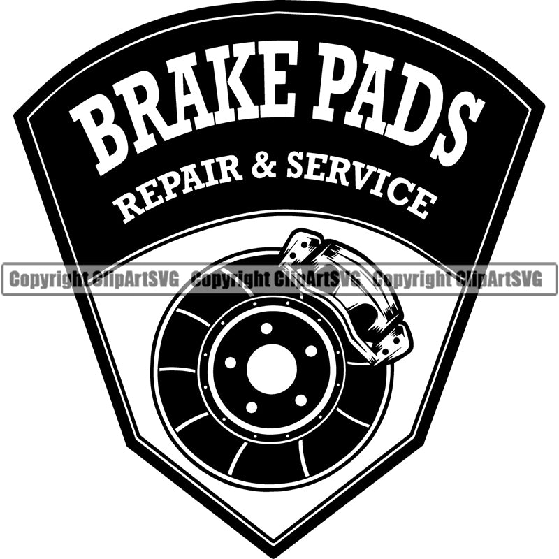 Mechanic Repair Shop Garage Brakes Disc ClipArt SVG