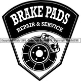 Mechanic Repair Shop Garage Brakes Disc ClipArt SVG