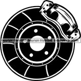 Mechanic Repair Shop Garage Disc Brakes ClipArt SVG