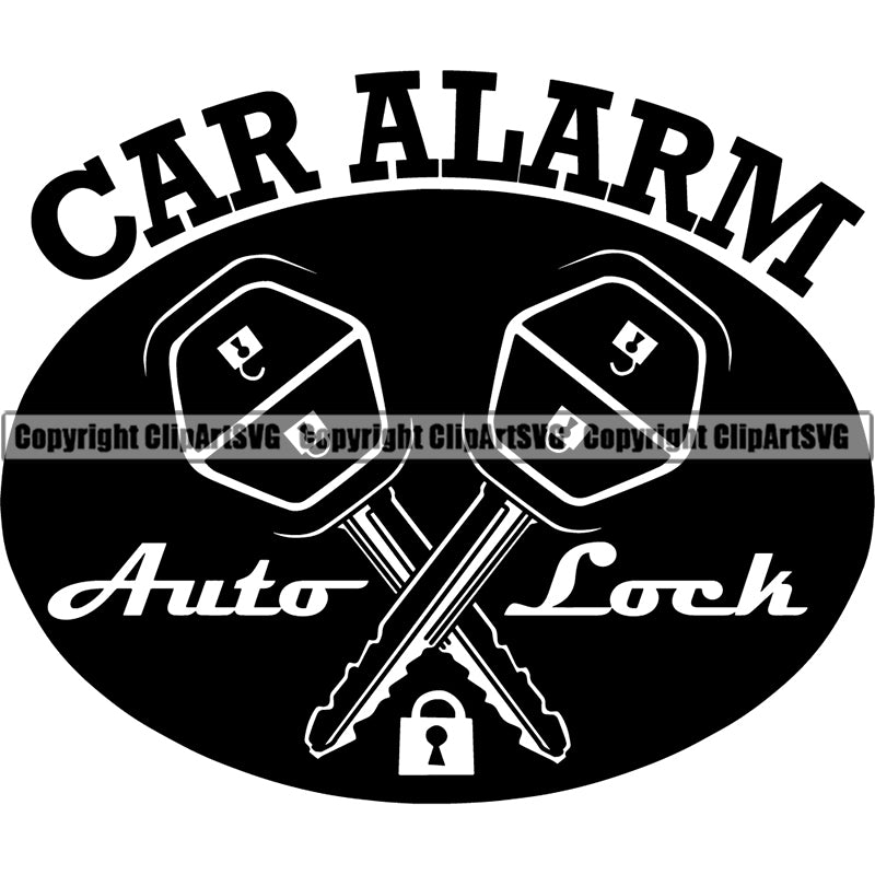 Mechanic Logo Auto Car Alarm ClipArt SVG