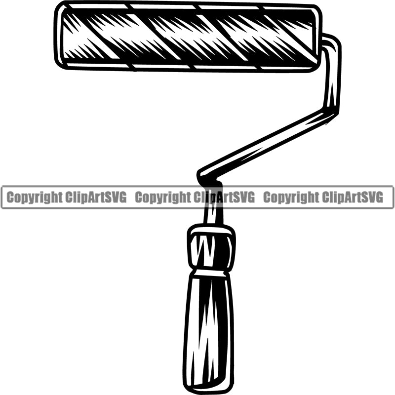 Painting Service Painter Paint Roller ClipArt SVG