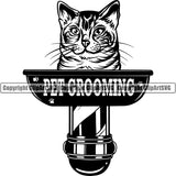 Pet Grooming Groomer Service Dog Cat Logo ClipArt SVG