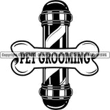 Pet Grooming Groomer Service Dog Cat Logo ClipArt SVG