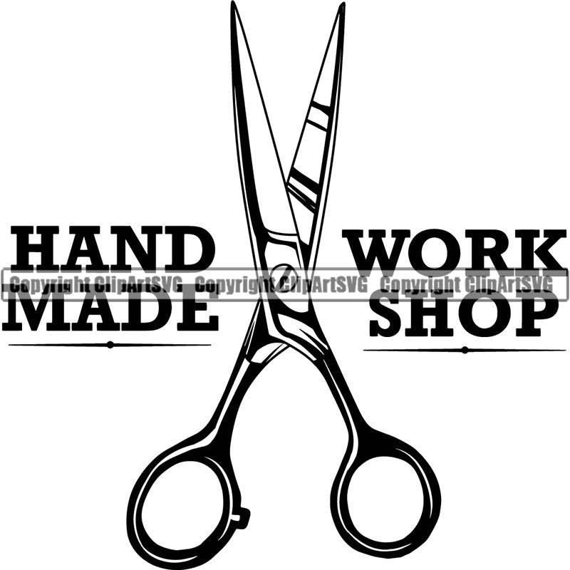 Tailor Seamstress Alterations Scissors Handmade Workshop ClipArt SVG