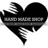 Tailor Seamstress Alterations Handmade Heart Logo ClipArt SVG