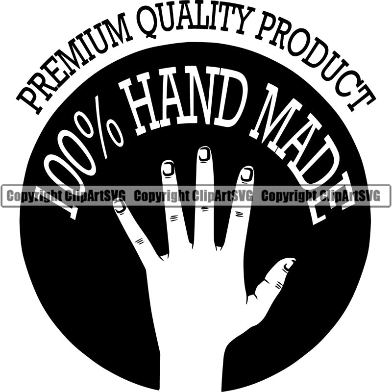 Premium Quality  100% Handmade Logo ClipArt SVG