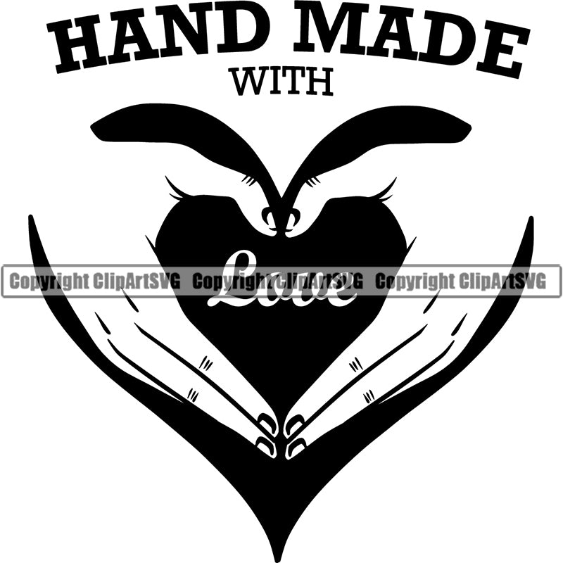 Handmade Heart Love Logo ClipArt SVG
