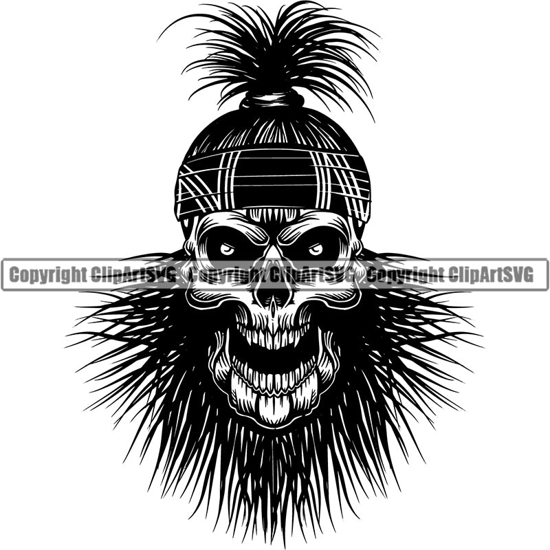 Skull African Skeleton Witch Doctor ClipArt SVG