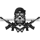 Dog Soldier Military Weapon Soldier Helmet Army Logo ClipArt SVG
