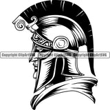 Spartan Gladiator Skull Helmet Warrior Skeleton Mascot Battle Fight ClipArt SVG