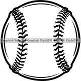 Sport Baseball Ball ClipArt SVG