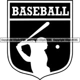 Sports Baseball Ball Bat Player ClipArt SVG