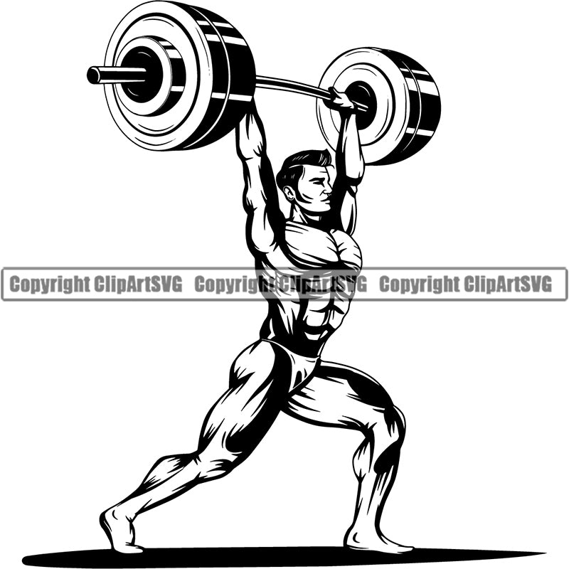 Sports Bodybuilding Fitness Muscle Arm Bicep Curl ClipArt SVG