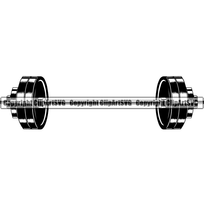 Sports Bodybuilding Fitness Muscle Barbell ClipArt SVG