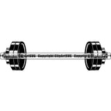 Sports Bodybuilding Fitness Muscle Barbell ClipArt SVG