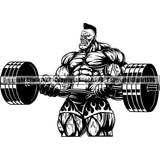 Sports Bodybuilding Fitness Muscle Bodybuilder ClipArt SVG