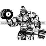 Sports Bodybuilding Fitness Muscle Bodybuilder ClipArt SVG