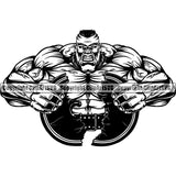 Sports Bodybuilding Fitness Muscle Bodybuilder ClipArt SVG