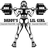 Woman Logo Gym Sports Bodybuilding Fitness Muscle Bodybuilder Lifting Weight Barbell ClipArt SVG