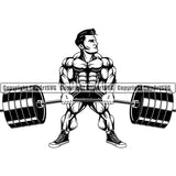 Gym Sports Bodybuilding Fitness Muscle Bodybuilder ClipArt SVG