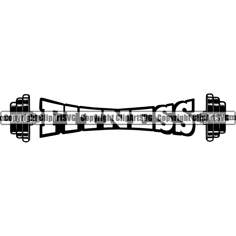 Logo Gym Sports Bodybuilding Fitness Muscle Barbell ClipArt SVG