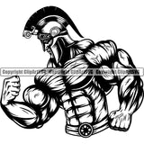Spartan Gym Sports Bodybuilding Fitness Muscle Bodybuilder ClipArt SVG