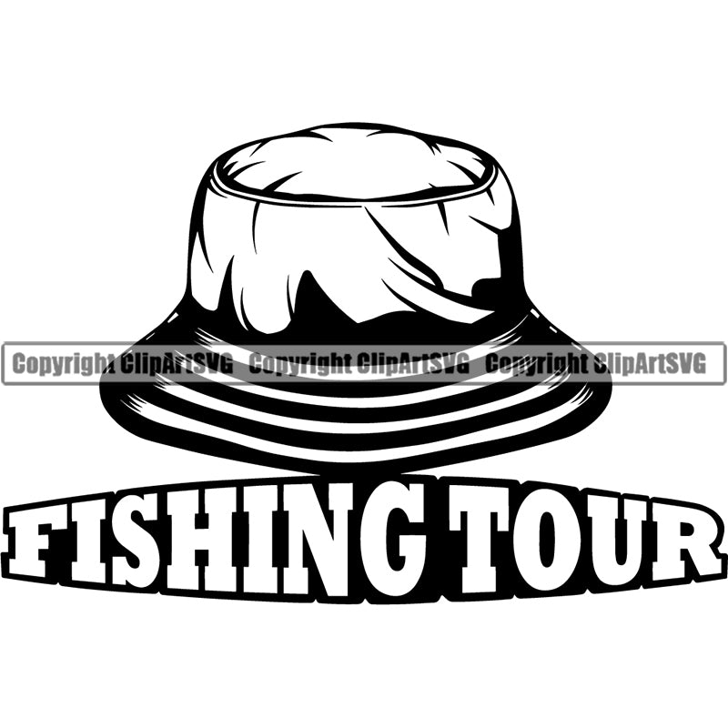 Sports Game Fishing Tour Hat ClipArt SVG