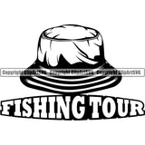 Sports Game Fishing Tour Hat ClipArt SVG